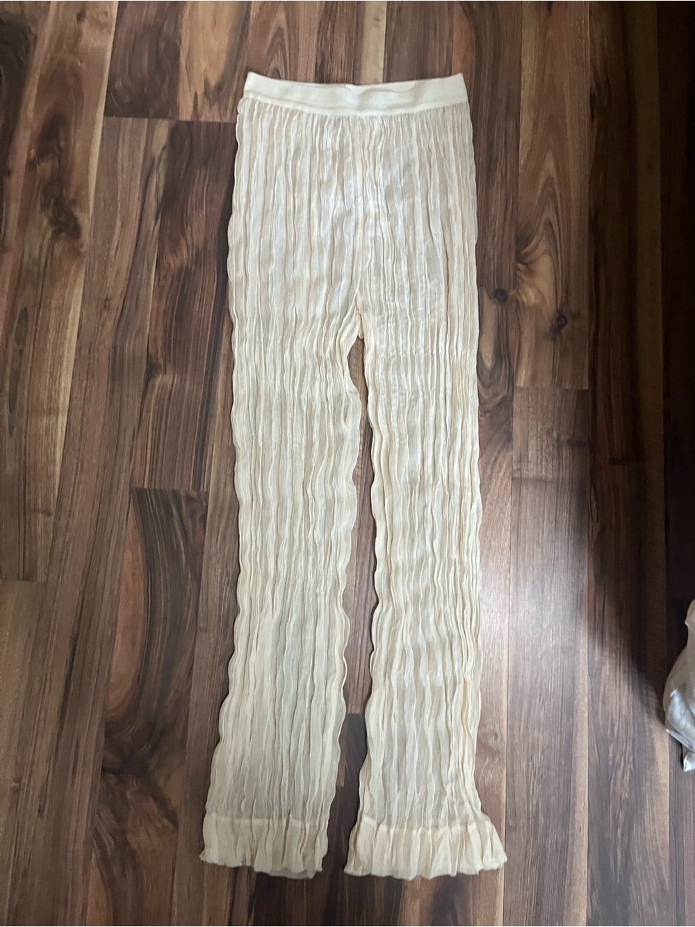 Simonett sheer beige pants / beach cover up